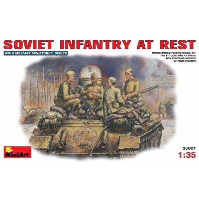 SOVIET INFANTRY AT REST WWII ( 1943-1945 ) - 1/35 SCALE - MINIART